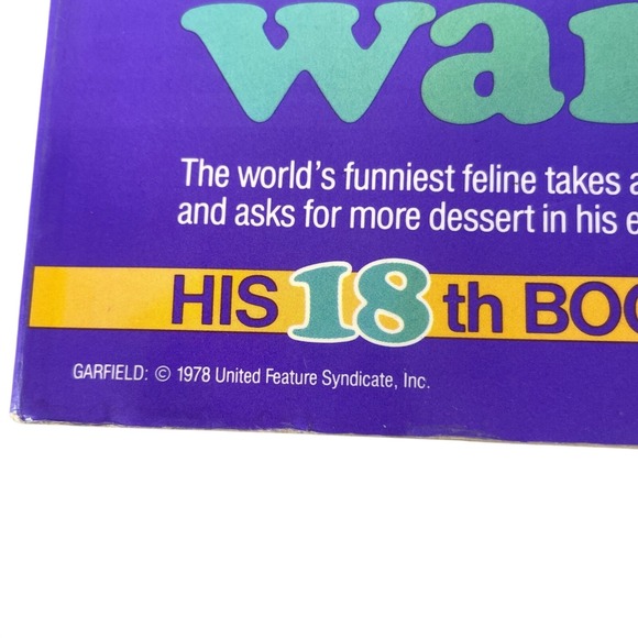 Vtg Garfield Goes to Waist Comic Jim Davis 18th Book FIRST EDITION 1990  READ - Picture 2 of 16